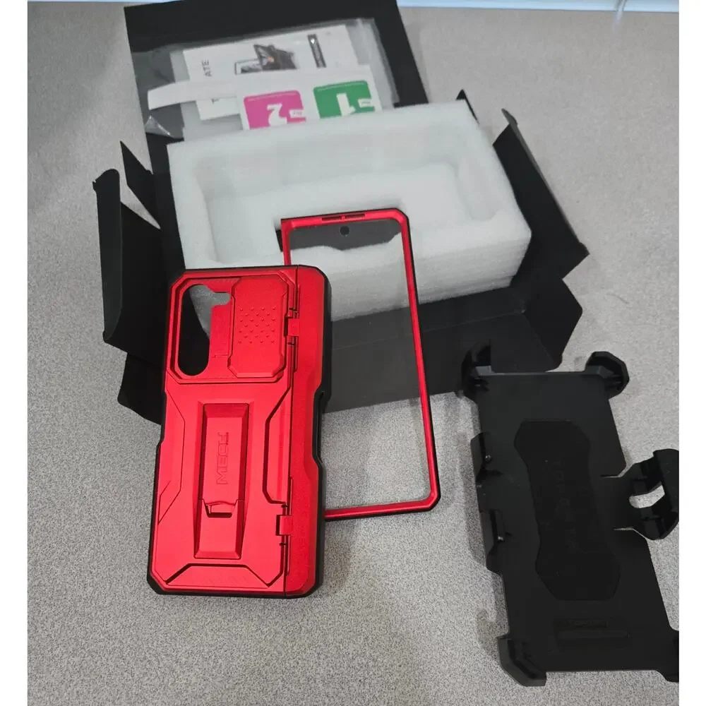 TONGATE Red Samsung Galaxy Z Fold 5 Case S Pen Slot Hinge Protection Full-Body